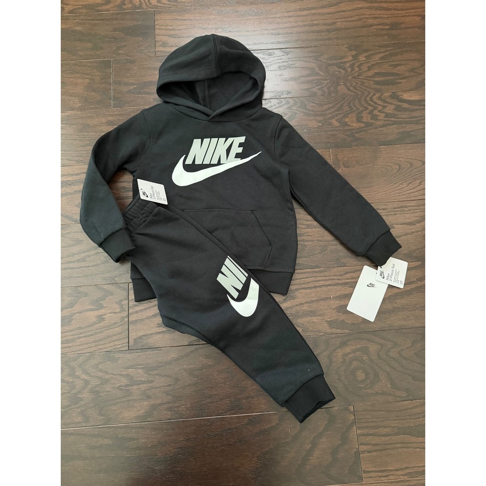 Nike Toddler 2-Piece Hoodie and Jogger Set Black Light Smoke Gray 3T 76H335-K7G